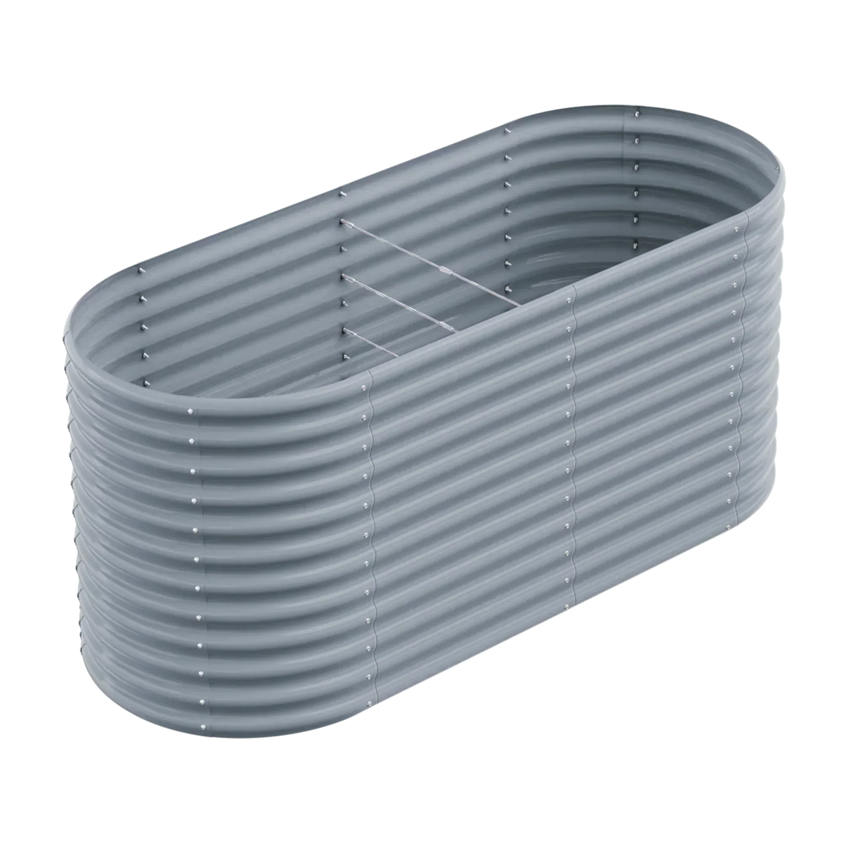 set of 10 — 36-inch tall oval galvanized metal raised garden bed, 6 by 3 feet — view 9