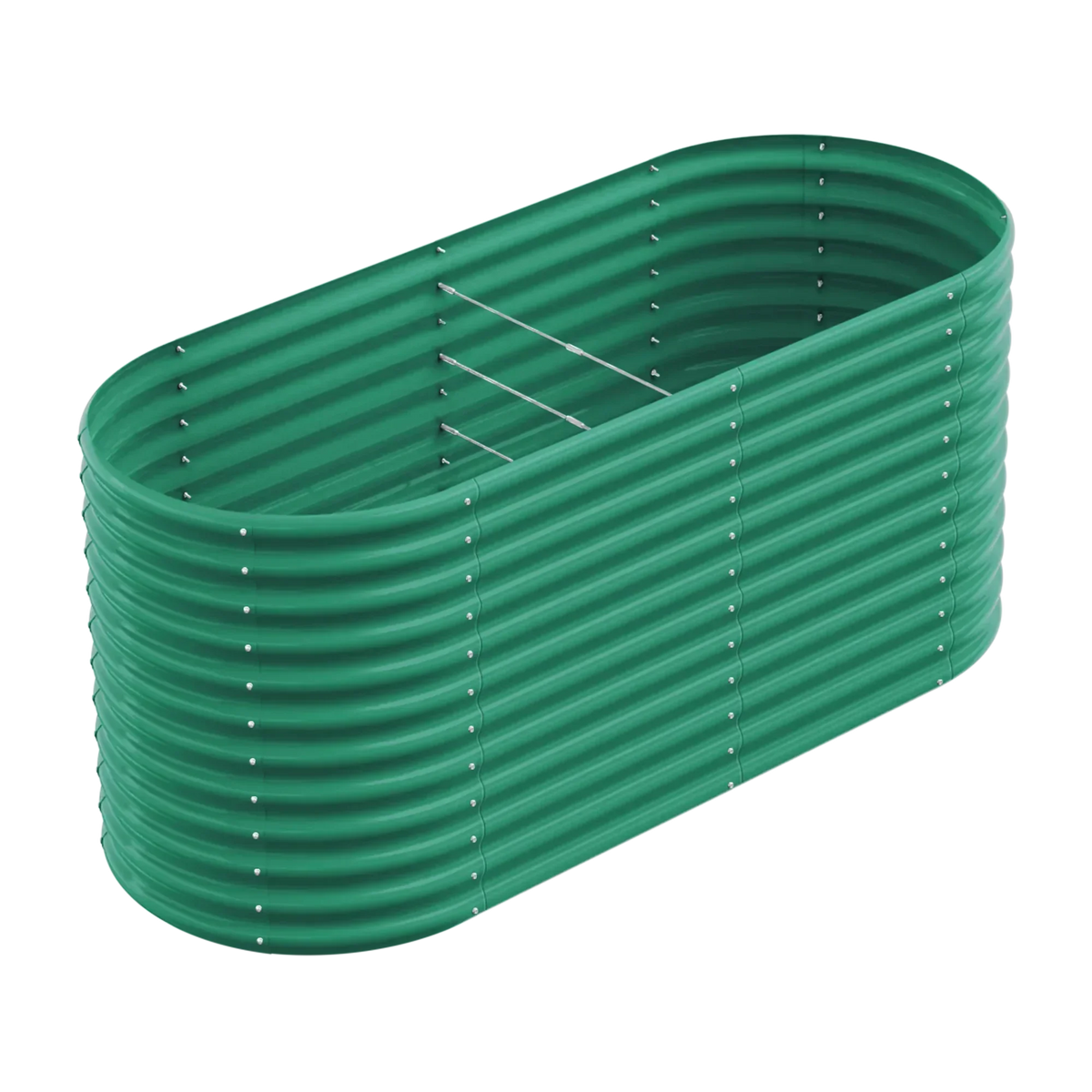 set of 10 — 36-inch tall oval galvanized metal raised garden bed, 6 by 3 feet — view 7
