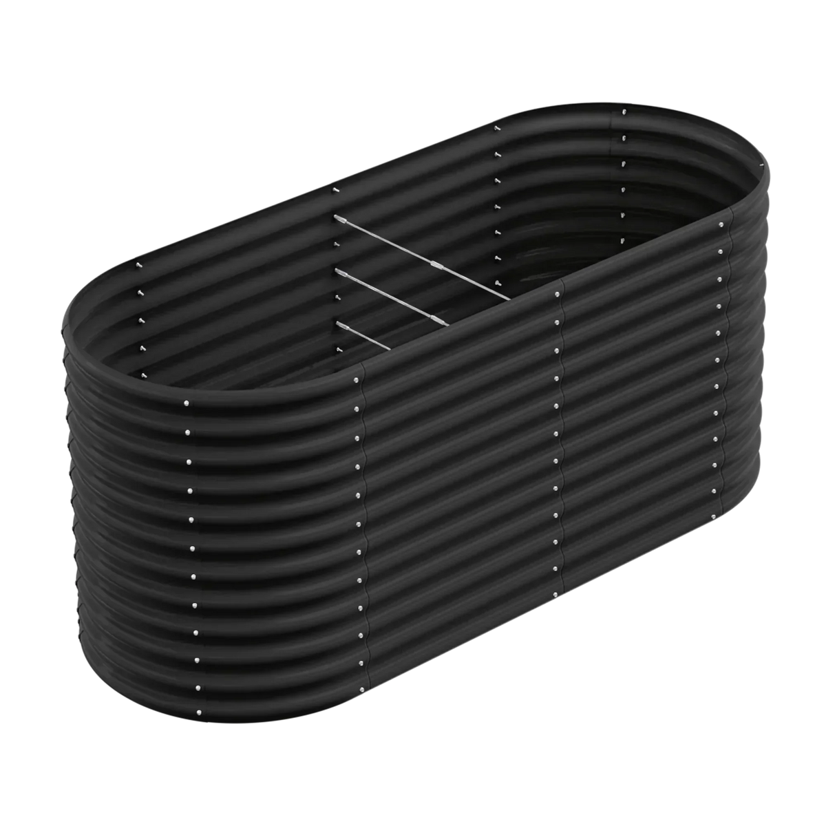 set of 10 — 36-inch tall oval galvanized metal raised garden bed, 6 by 3 feet — view 8