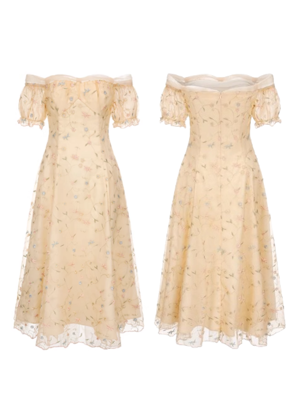Blooming Lace Off-Shoulder Dress