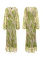 Whispering Meadow Green Flow Maxi Dress