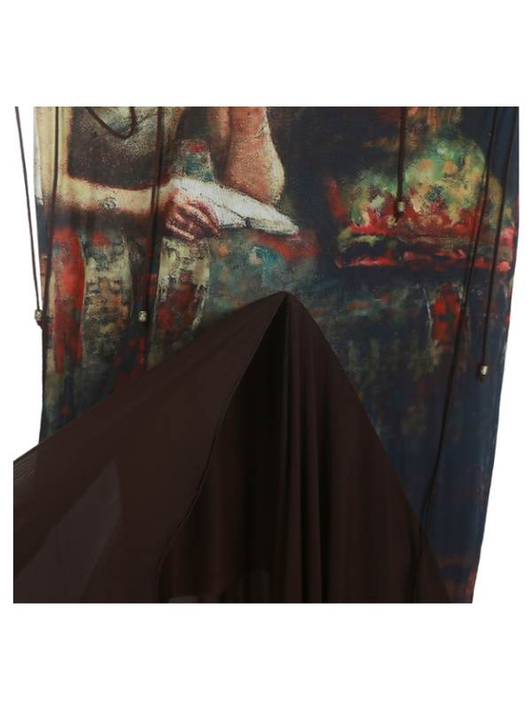 Vintage Glam Bronze Print Dress