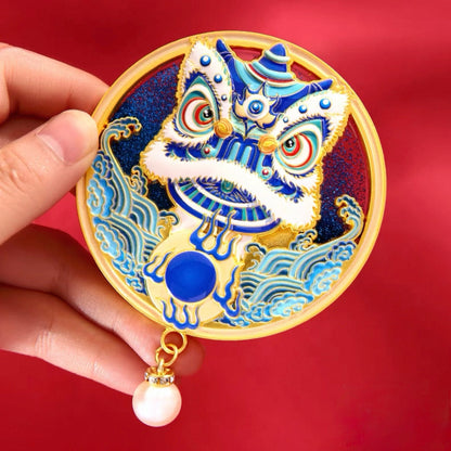 Festive Lions Fridge Magnet