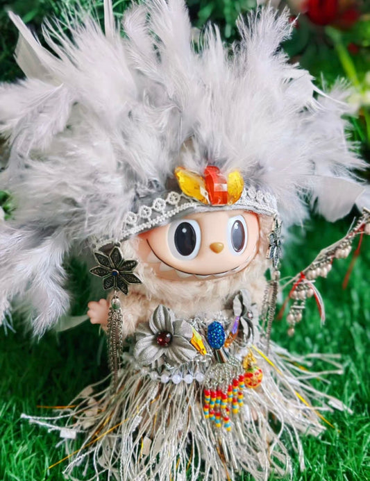 17cm Labubu Plush Doll Fantasy Costume - High Priest