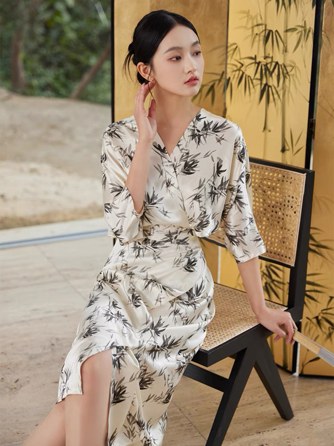 New Chinese Style Dress: Bamboo Inking