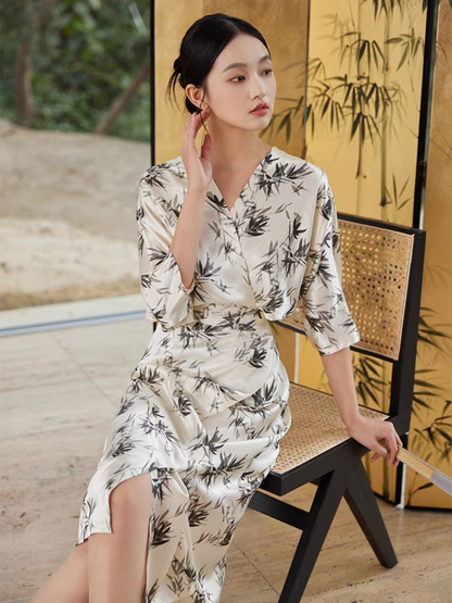 New Chinese Style Dress: Bamboo Inking