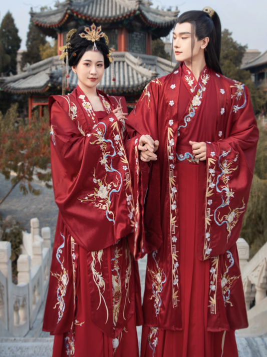 The Song Dynasty Wedding, Bridal Gown, Starry Phoenix