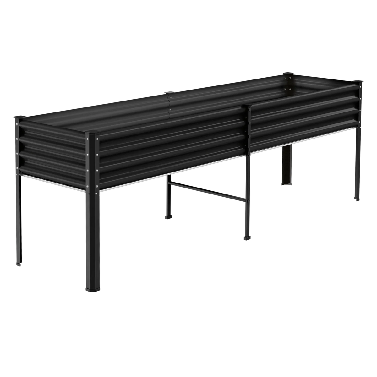 32.4-inch tall rectangular galvanized metal raised garden bed, 8 by 2 feet — view 8