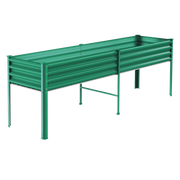 32.4-inch tall rectangular galvanized metal raised garden bed, 8 by 2 feet — view 7