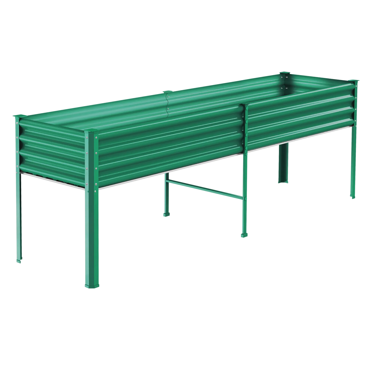 32.4-inch tall rectangular galvanized metal raised garden bed, 8 by 2 feet — view 7