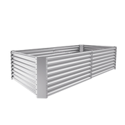 24-inch tall rectangular galvanized metal raised garden bed — view 22
