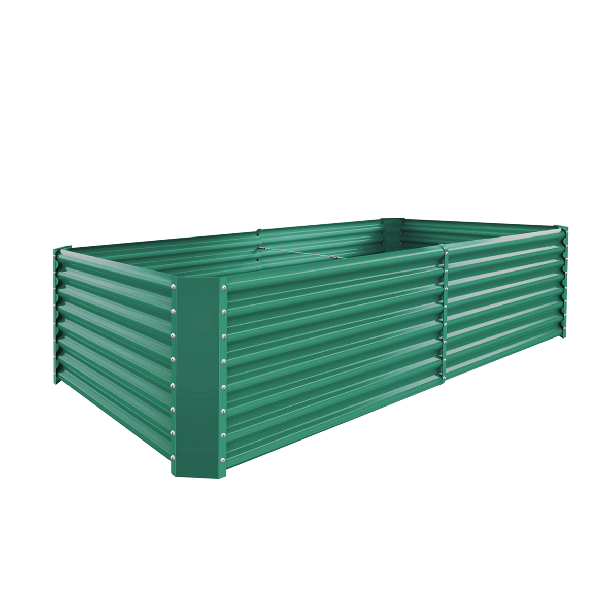 24-inch tall rectangular galvanized metal raised garden bed, 8 by 4 feet — view 7