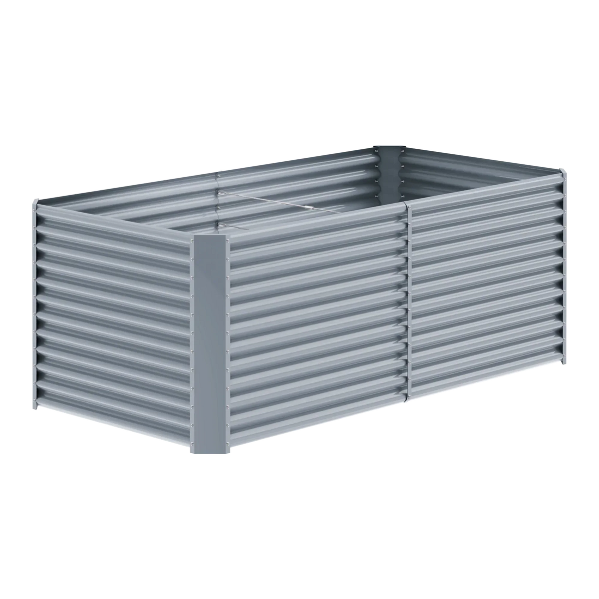 36-inch tall rectangular galvanized metal raised garden bed, 8 by 4 feet — view 9