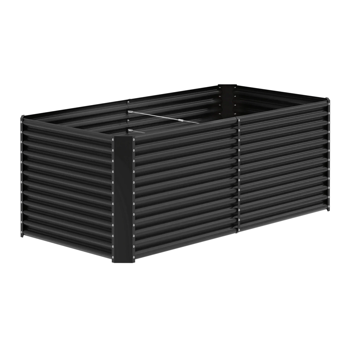 36-inch tall rectangular galvanized metal raised garden bed, 8 by 4 feet — view 8