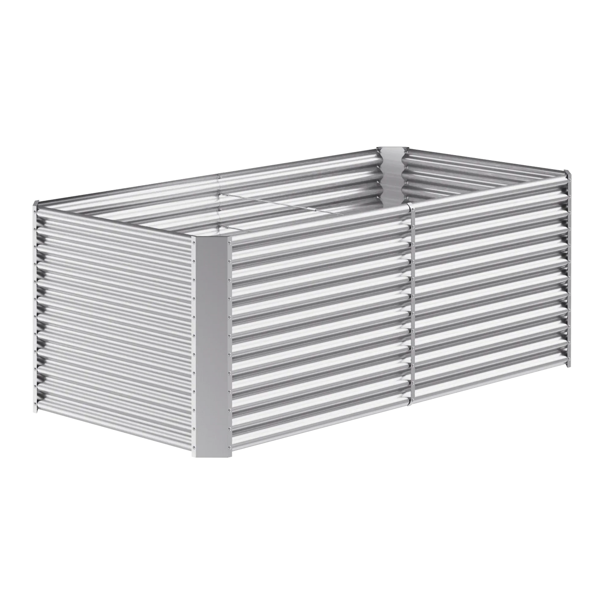 36-inch tall rectangular galvanized metal raised garden bed, 8 by 4 feet — view 7