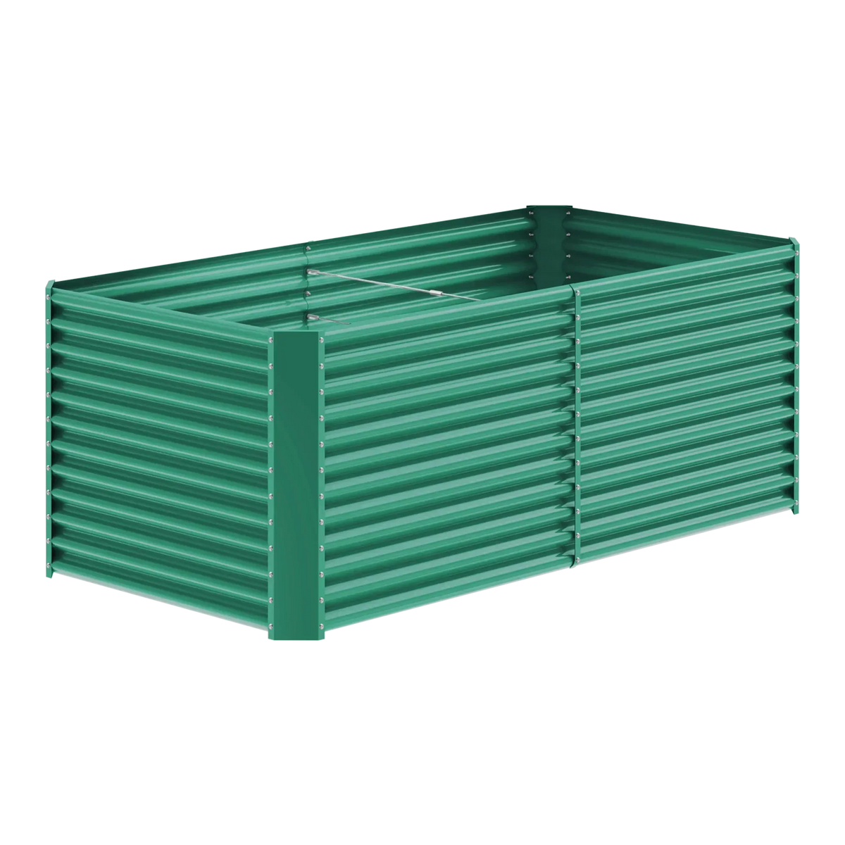 36-inch tall rectangular galvanized metal raised garden bed, 8 by 4 feet — view 6