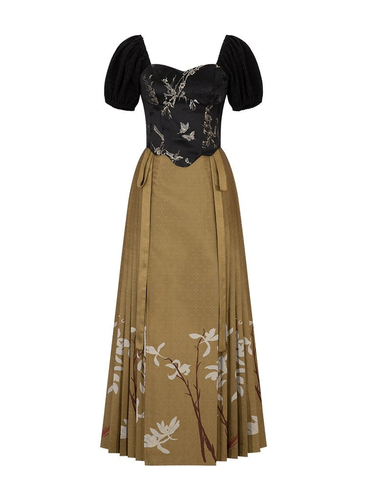 Ming Dynasty Modern Hanfu, Mamianqun, Flower Affair 兰若