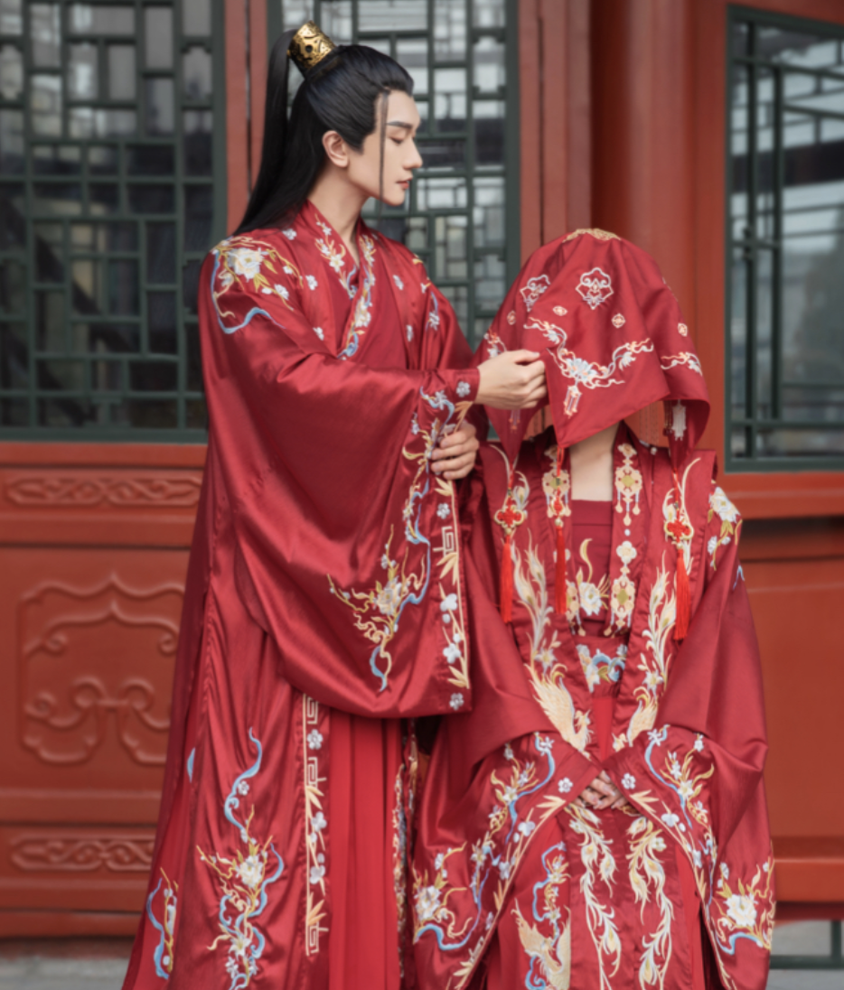 The Song Dynasty Wedding, Bridal Gown, Starry Phoenix
