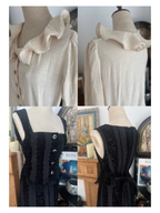 Noir Lace-Stripe Storybook Dress