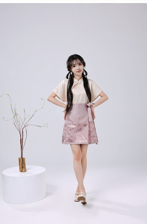 Ming Dynasty Modern Hanfu, Mamianqun, Scenic Tower 多景楼