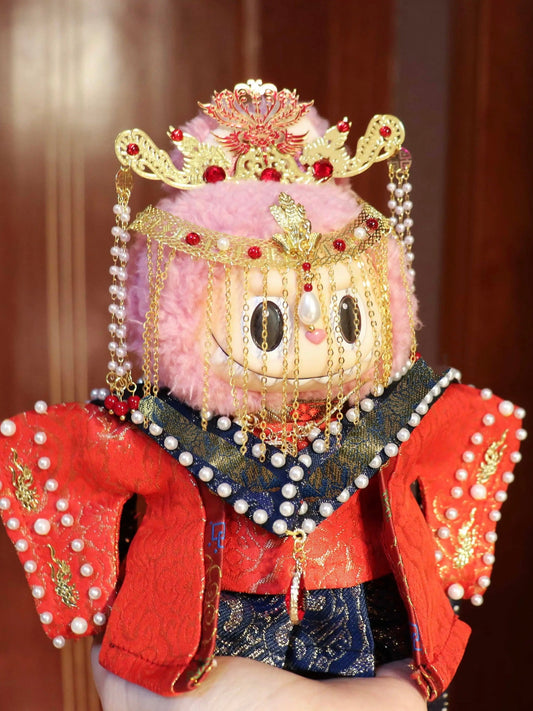 17cm Labubu Plush Doll Traditional Costume - Song Dynasty Bride