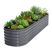 YoYoBloom 17" Tall 8' x 2' Metal Raised Garden Bed (9-in-1) | Upgrade 2.0 Knee-High Design image 27