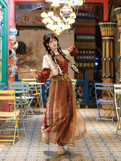 Dunhuang Style Modern Hanfu, New Chinese Style, Sunset 日落