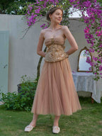 Blossom Garden Embroidered Corset & Skirt