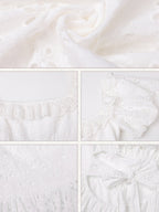 Daisy Lace Back Bow Cotton Dress