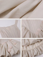 Light Pink Corset Bubble Hem Dress