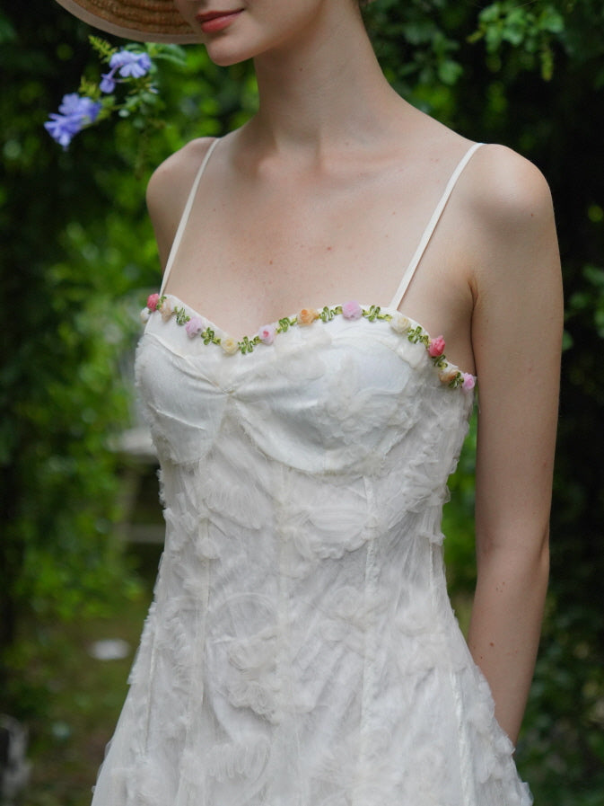 Garden Lace Bloom White Dress