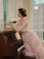 Blooming Ruffle Pink Tulle Dress