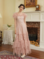 Blush Heart Ruffle Tulle Dress