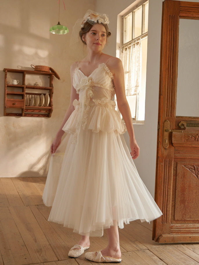 Ivory Bloom Corset Top and Skirt