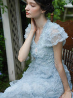 Light Blue Princess Ruffle Garden Dress