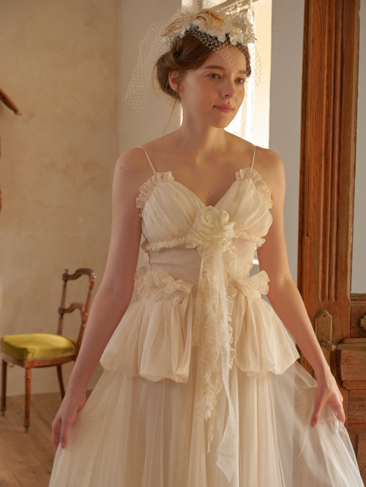 Ivory Bloom Corset Top and Skirt