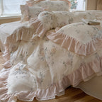 Blush Rose Vintage Floral Bedding Set