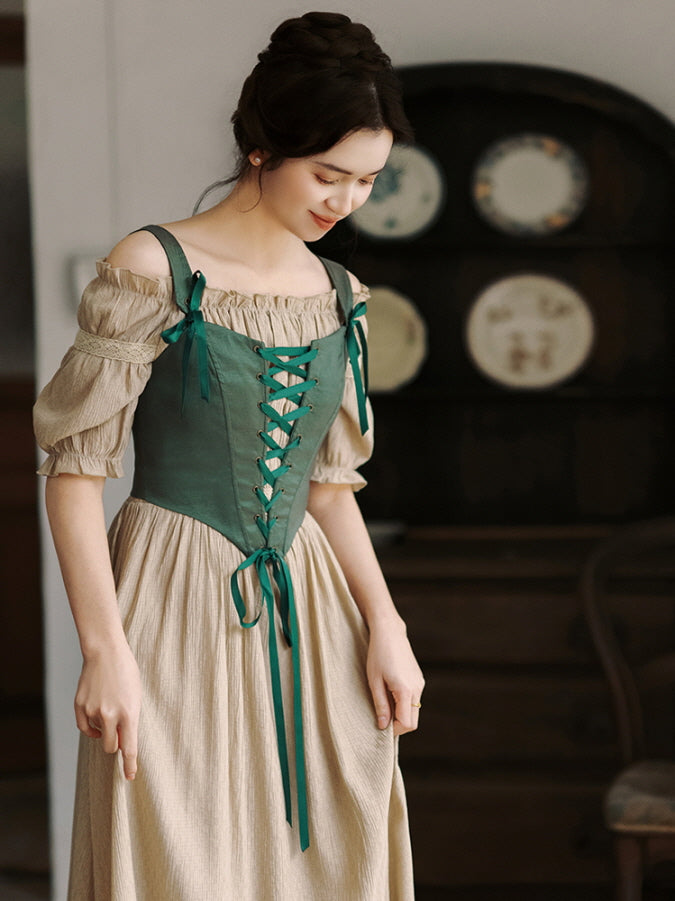 Whispering Meadow Off-Shoulder Dress