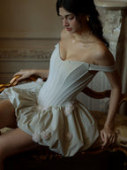 Light Pink Corset Bubble Hem Dress