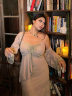 Curvy Fairytale Lace Trim Dress