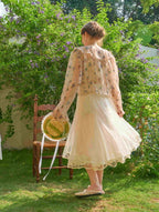 Pearl Ribbon Tulle Skirt