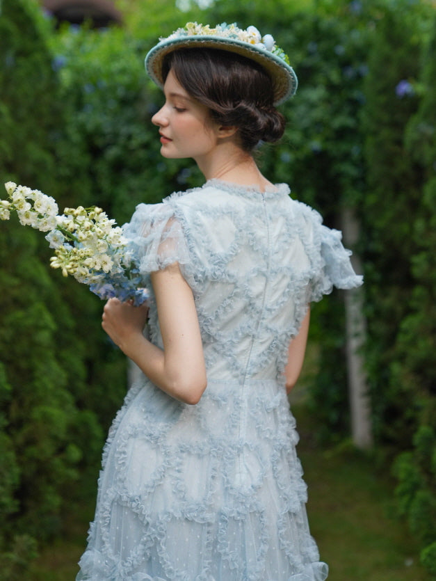 Light Blue Princess Ruffle Garden Dress