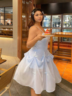 Blue Ribbon Balloon Hem Dress