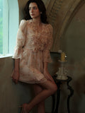 Blush Bloom Garden Ruffle Mini Dress