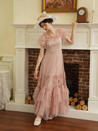 Blush Heart Ruffle Tulle Dress