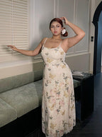 Butterfly Garden Sheer Slip Dress & Cardigan