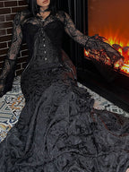 Midnight Baroque Corset & Ruffle Skirt