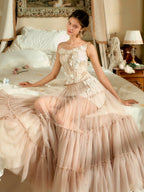 Ivory Blossom Lace Corset & Tulle Skirt