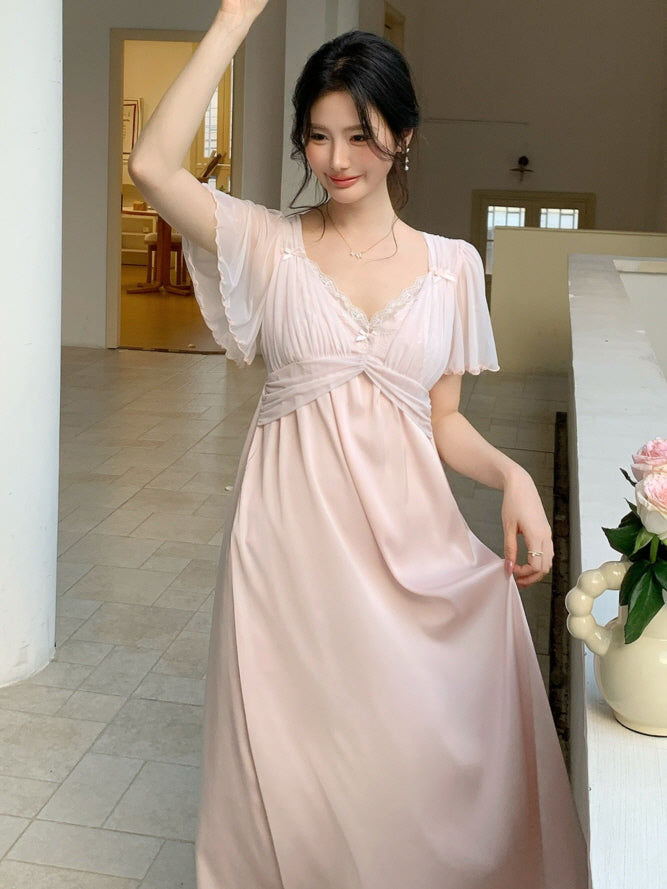Rosy Lace Dream Nightgown