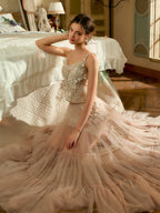 Ivory Blossom Lace Corset & Tulle Skirt